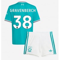 Liverpool Ryan Gravenberch #38 Tretí Detský futbalový dres 2025-26 Krátky Rukáv (+ trenírky)
